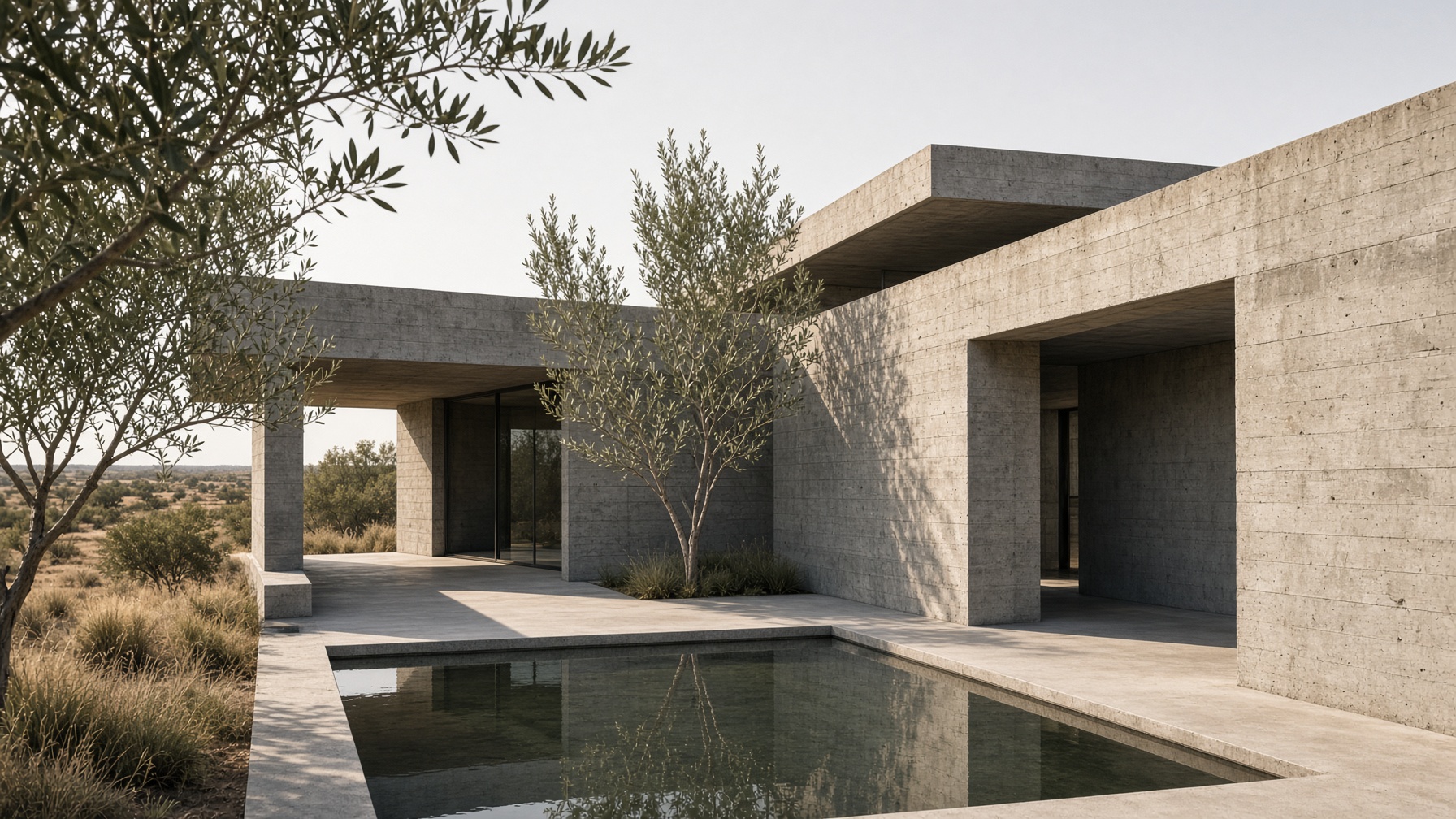 Concrete Courtyard House
